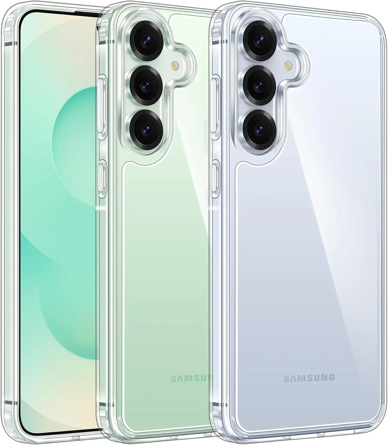 

Military Grade Clear Case for Samsung Galaxy S24/S25: Drop Protection, Anti-Yellowing, Slim Fit