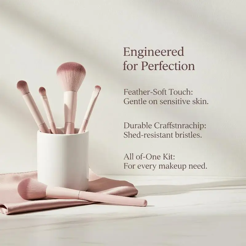 7/10/13 Pcs Premium Makeup Brush Set for Beginner Soft Fluffy Bristles Eyeshadow Blush Contour  Home Daily Use