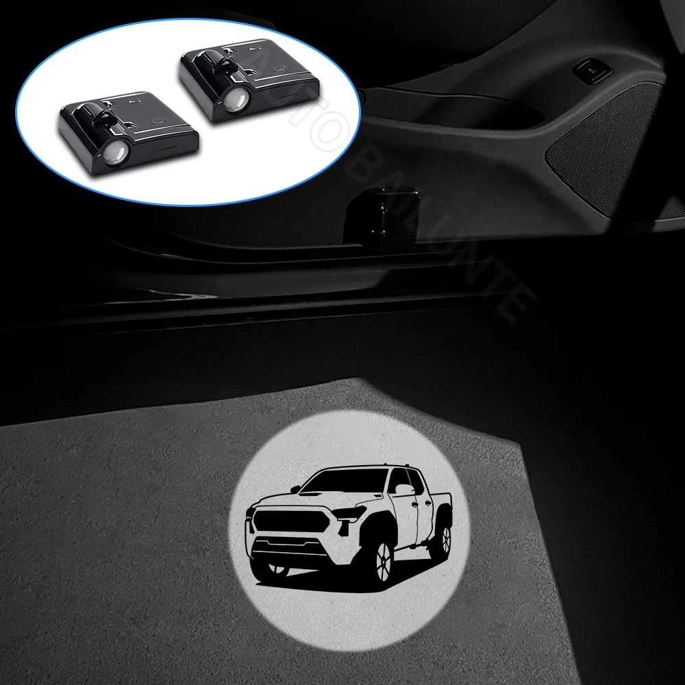 2Pcs For Toyota Tacoma 2005 2006 2007 2008 - 2024 Car Door Lights Courtesy LED Ghost Shadow Light Projector Lamps Accessories