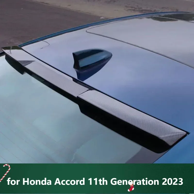 

New！ Spoiler for Honda Accord 11th Generation 2023 UP Rear Wing Glossy Black Tail Fin Carbon Paint Car Accessories