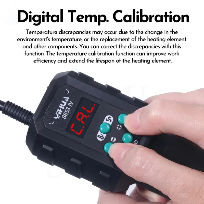 YIHUA Hot Air Gun Temperature Adjustable 8858-IV 700W Soldering Rework Welding Station LCD Digital Heat Gun BGA IC Solder Tools