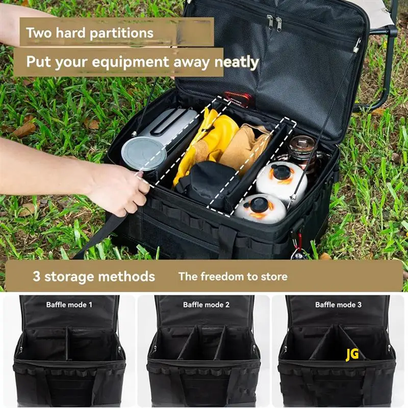 

32L Camping Cooking Utensil Organizer Large Capacity Car Trunk Storage Bag Portable Camping Travel Tool Sundries Bag