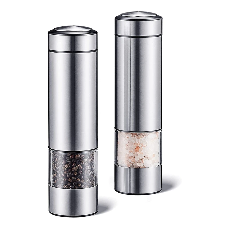 Automatic Salt And Pepper Grinder Battery Operated Pepper Mill With Light Home Kitchen Electric Grinder