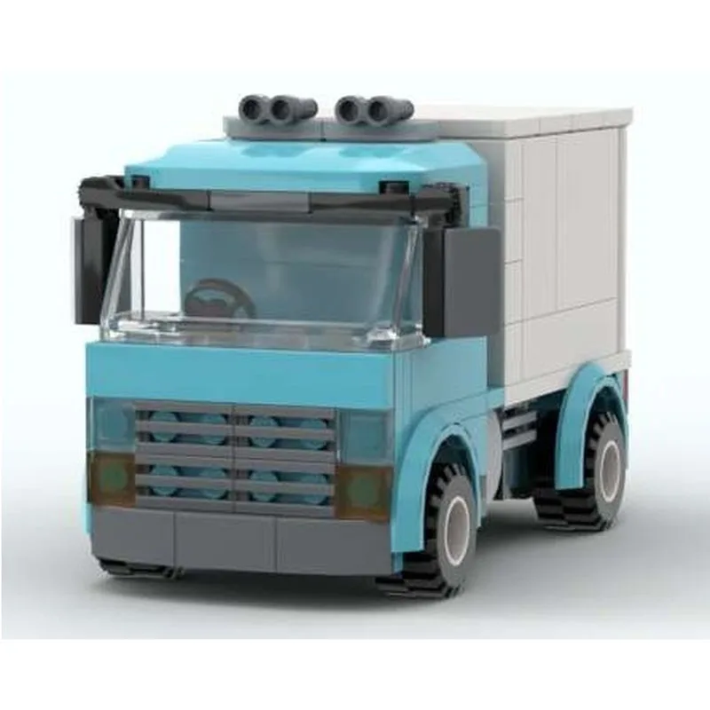 

MOC-227819 New Cargo Mini Container Truck Building Block Model 109 Parts MOC Boys Children's Birthday Christmas Toy Gift