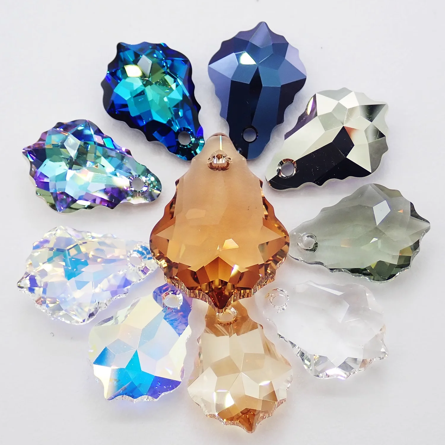 Original Crystals from Austria 6090 Baroque Pendant Rhinestone Beads for Necklace Earrings Brooch DIY Jewelry Making Accessories