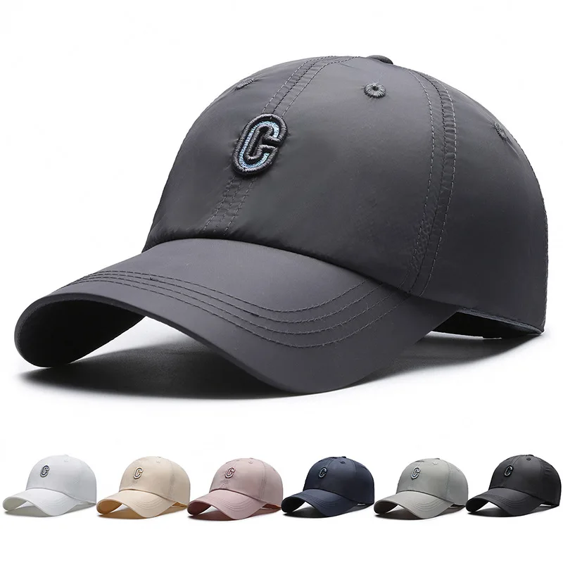 Spring Summer Men Quick-dry Waterproof Baseball Cap Women Outdoor Sports Breathable Adjustable Wicking Sweat Letter Hat Snapback