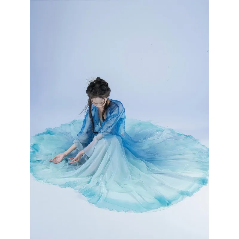 Classical dance Xianyi gradual change gauze classical dance practice Chinese dance performance clothes