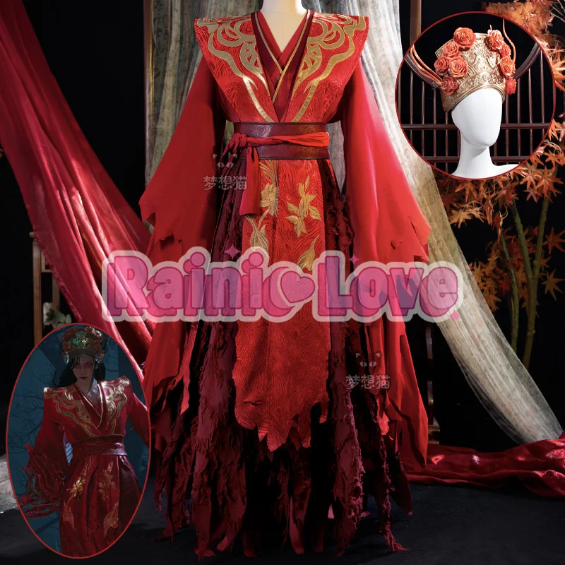 Game Where Winds Meet Ghost Master Cosplay Costume Jiang Kui Han Chinese Wedding Clothing For Hallowmas Party Adult Unisex