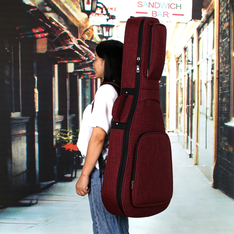 Bolsa de guitarra 40 polegadas 41 polegadas espessada à prova d'água 36 polegadas 38 bolsa 39 guitarra elétrica clássica