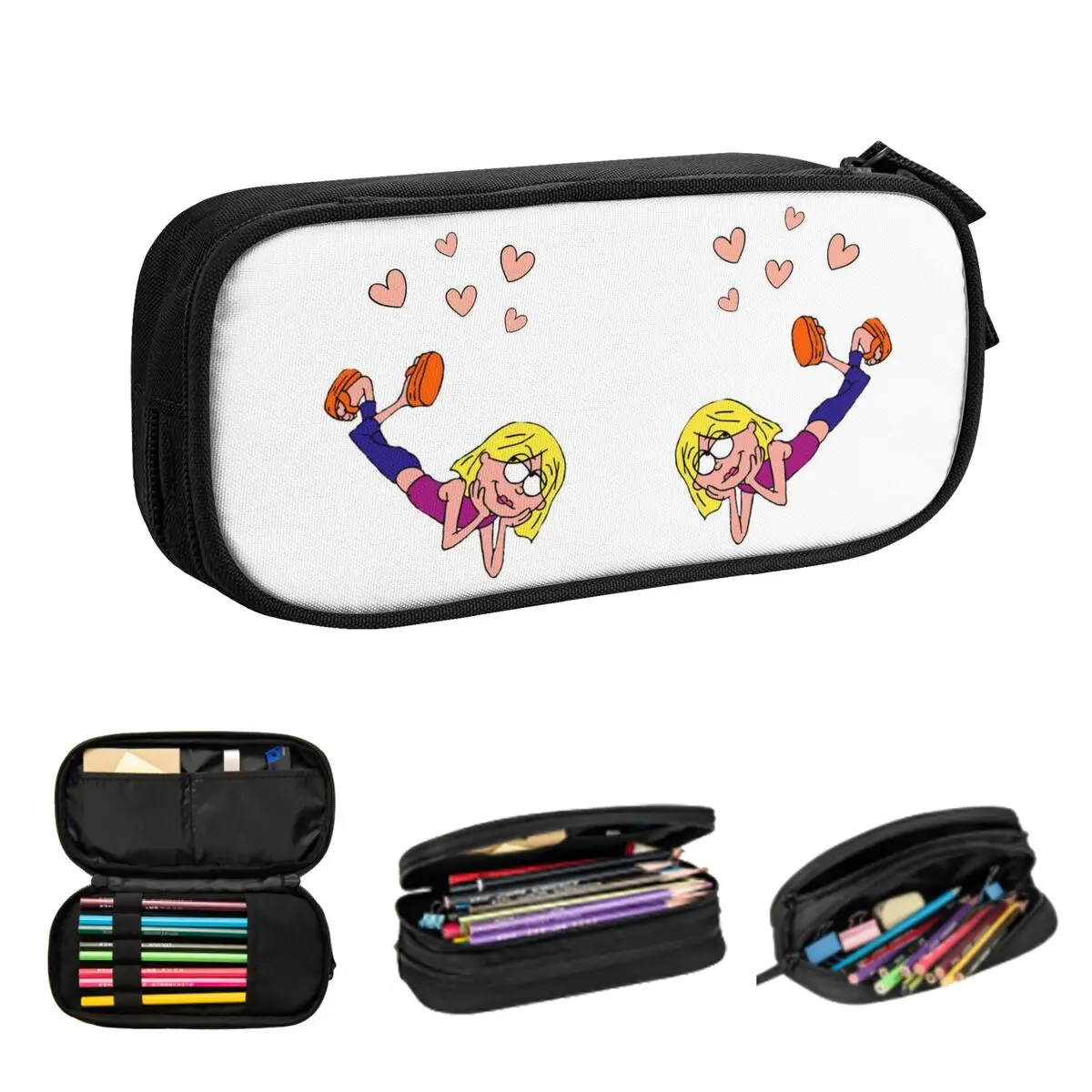 

Lizzie Mcguire Cartoon Pencil Cases for Student School Pen Box Pencil Bag Big Capacity Pencil Pouch Storage Stationery Supplies