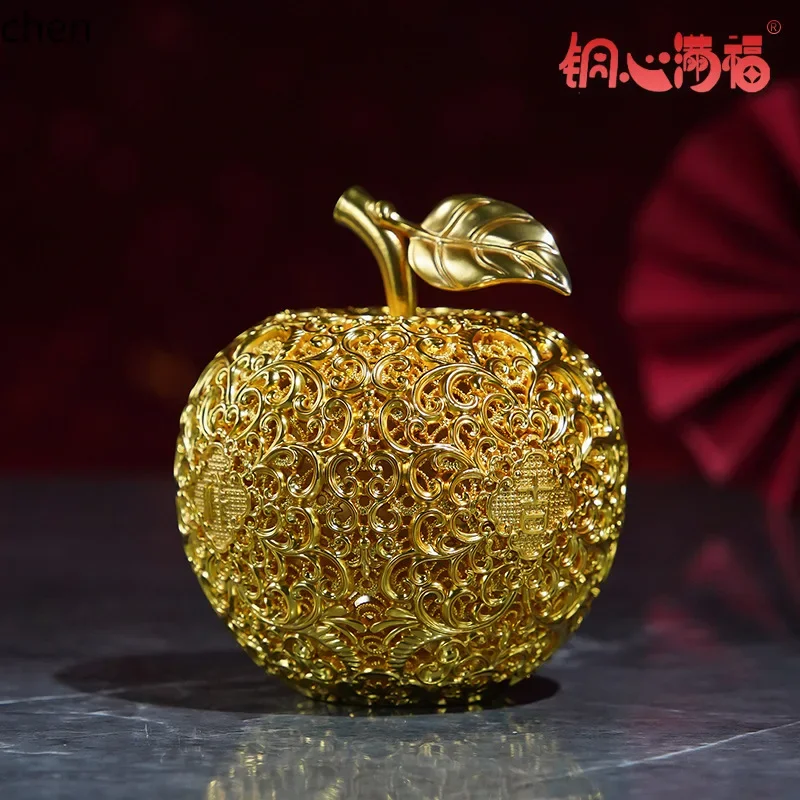 

copper ornament gilt copper apple desktop decoration new year gift