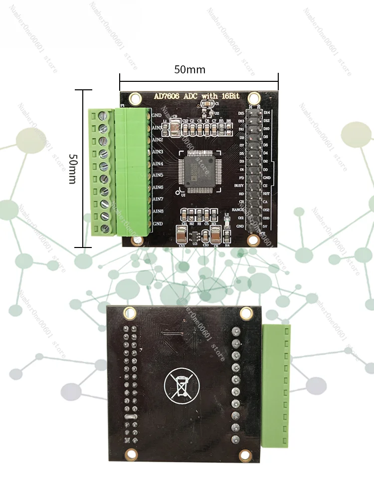 Multi-channel AD data collection card module 16-bit ADC8 channel synchronous voltage sampling frequency 200KHz