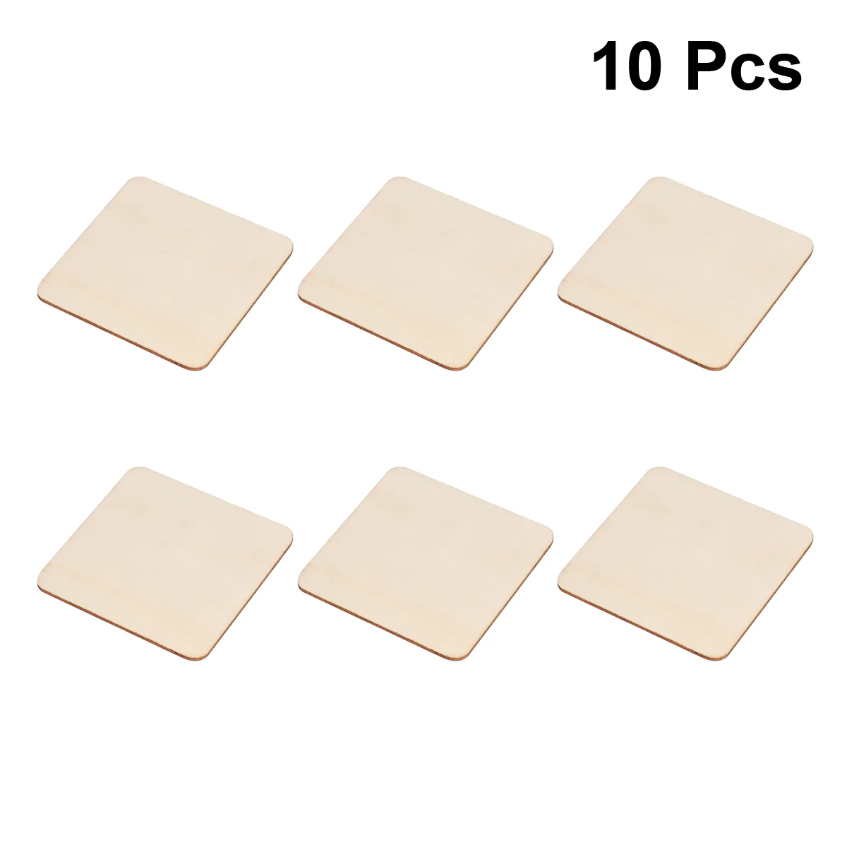 

10 Pcs DIY Decorative Wood Chips Square Slices Craft Projects Halloween Home Party Wooden Pieces Sewing Tools Accessories