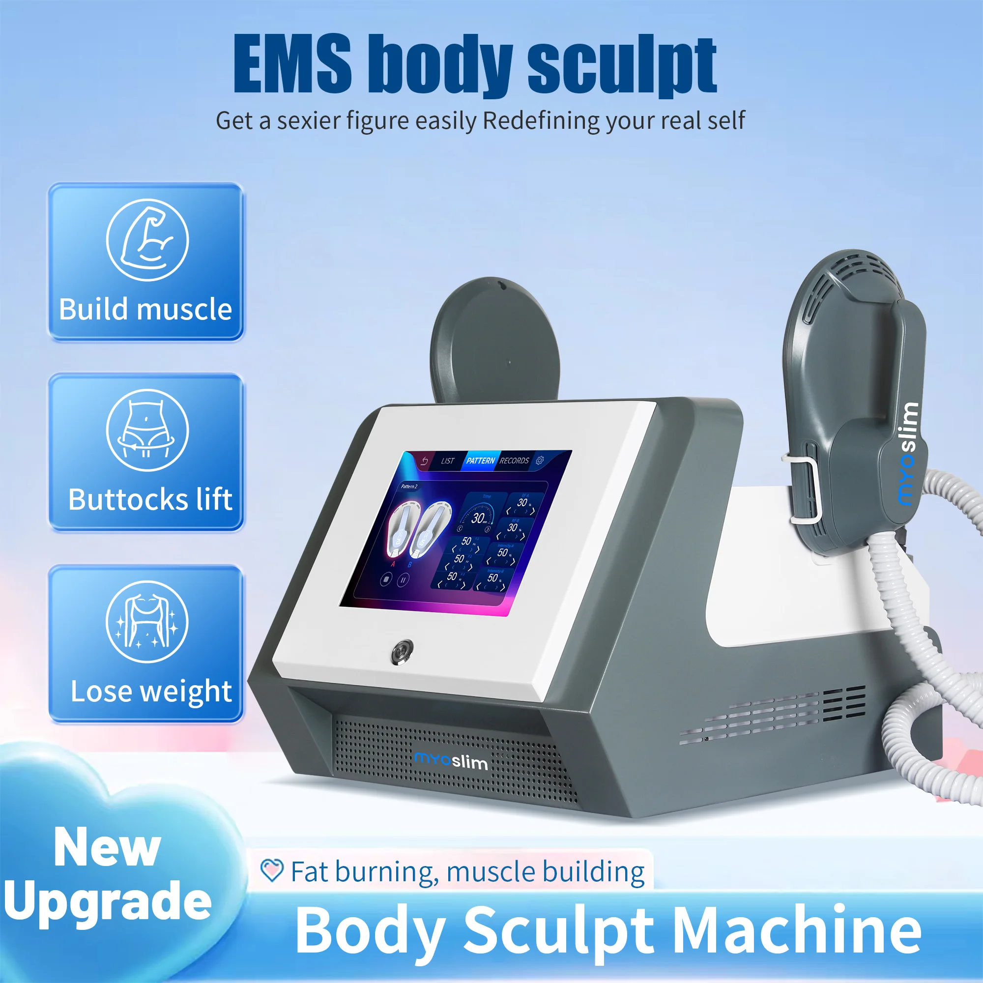 

Myosilm EMS Nova Upgrade Body Sculpting Machine 2025 Professional NEO 6500W 200HZ Abdominal Muscle Building Slimming In Sculpt