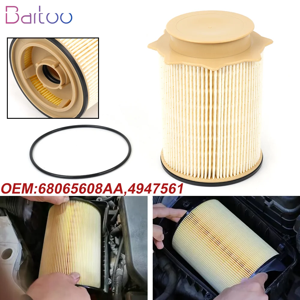 New Arrived 68065608AA Car Fuel Filter For 13-19 Dodge Ram 2500 3500 4500 5500 With Cummins 6.7L DIESEL ENGINE 4947561 OFI089