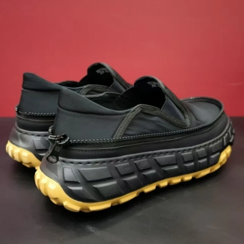 Men's Summer Breathable Mesh Slip-On Shoes Soft Bottom Comfortable Lightweight Thick Bottom Trendy Driving Loafers Versatile
