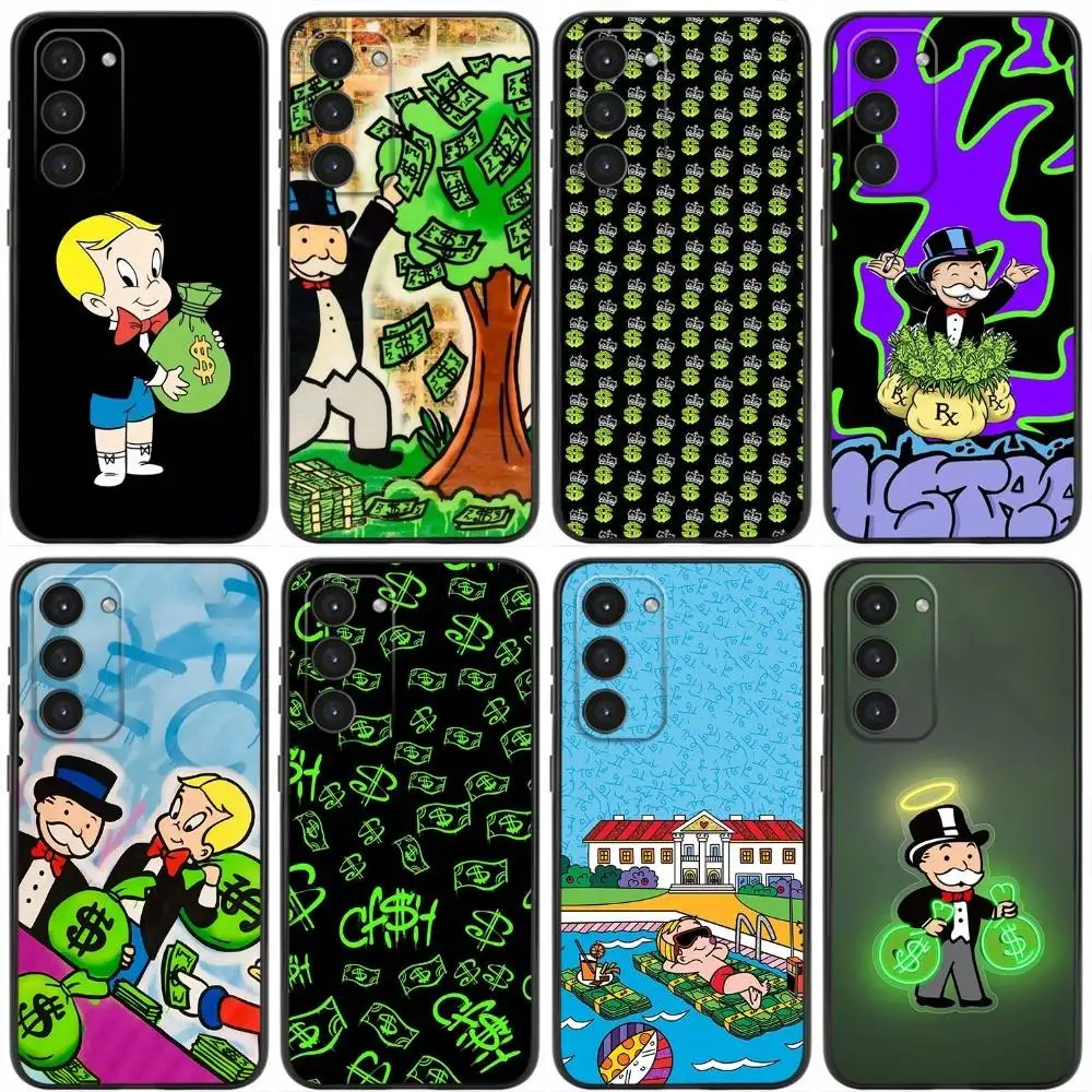 

Dollar Alec Monopoly Man Phone Case For Samsung Galaxy A20,21s,22,31,32,52,53,72,73,80,91 Soft Liquid Silicone Black Cover