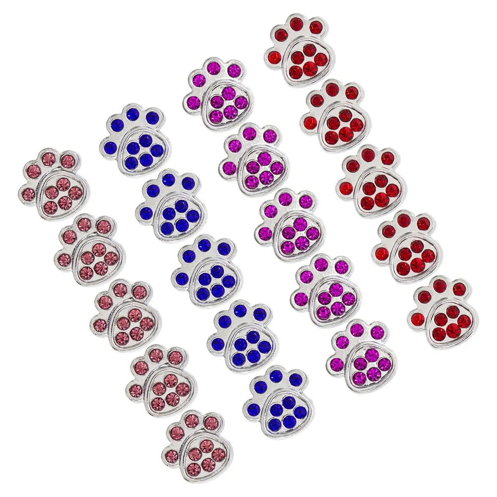 20 قطعة الكلب باو قلادة سحر الحيوانات الأليفة البصمة صنع المجوهرات Diy بها بنفسك لوازم الحرفية دائم المعلقات خفيفة الوزن لسوار قلادة #6