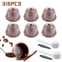 6/3PCS Reusable Coffee Capsule For Nescafe Dolce Gusto Machine Refillable Coffee Capsule Filter Cup Kit