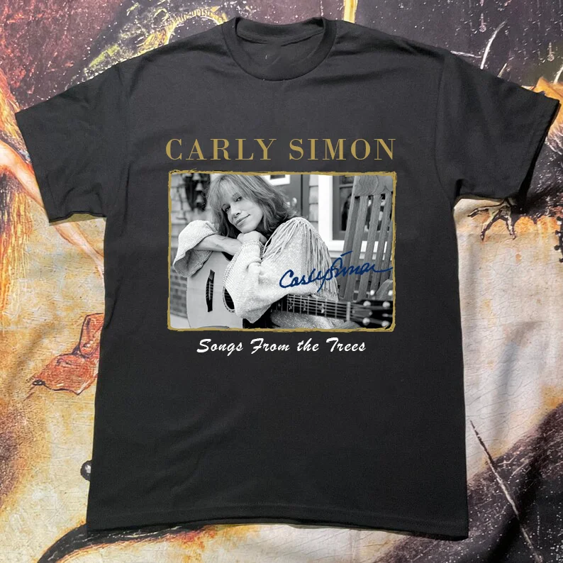 Carly Simon Songs From the Trees Album Signed Unisex T-Shirt All Size