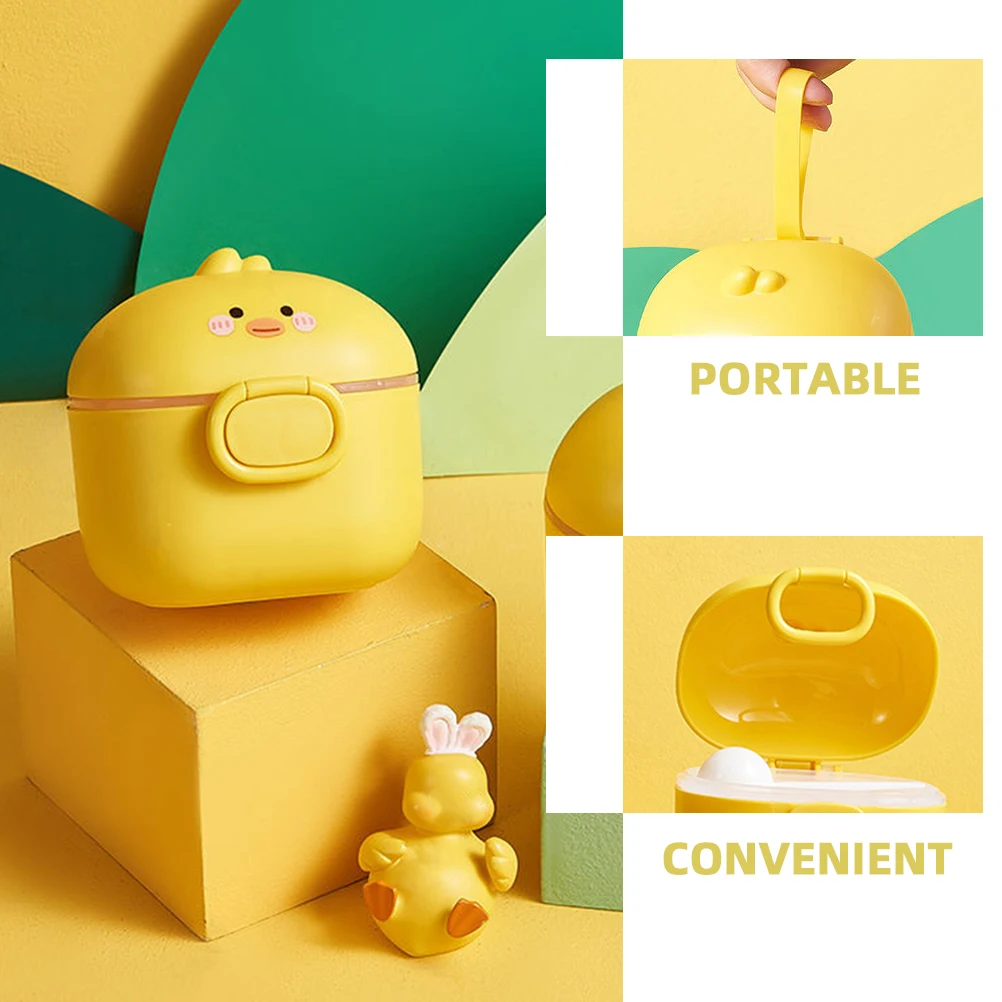 

1pcs Adorable Cartoon Design Portable Spacious Capacity Milk Powder Storage Container Easy Carry Holder Safe Plastic Food