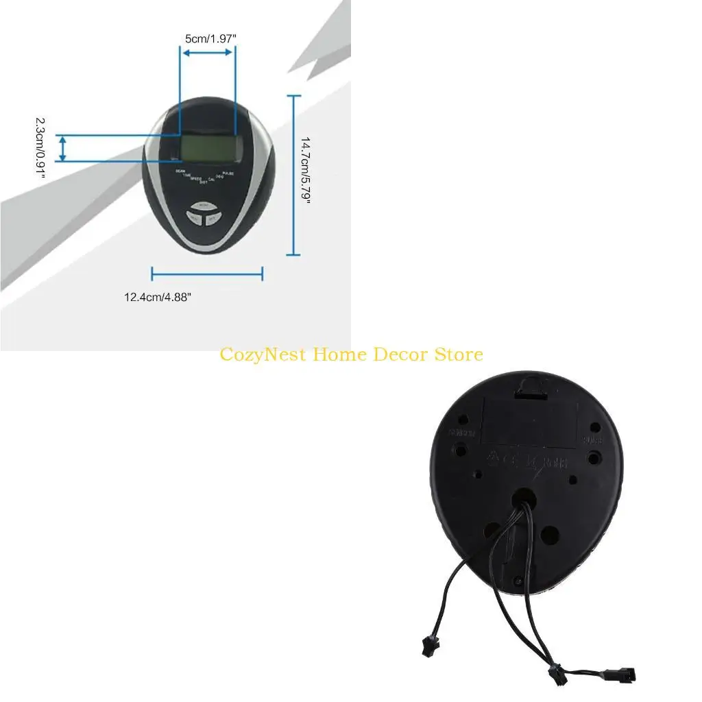

92MF Bike Speedometer for Indoor Bicycle Speedometer Wired Cycle Bike Computer Multi-Function LCD Display Heart Rate Tracker