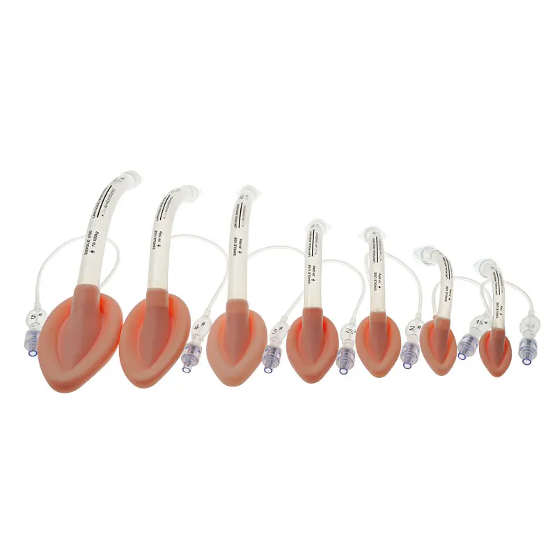 KranVer 5PCS/6PCS/7PCS Disposable Medical Silicone Laryngeal Mask Sterile Laryngeal Mask LMA Anesthesia Breathing Intubating