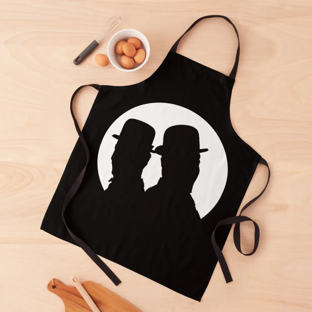 Laurel and Hardy Silhouette Apron Household Items Useful Kitchens Accessories Womens Dresses Apron