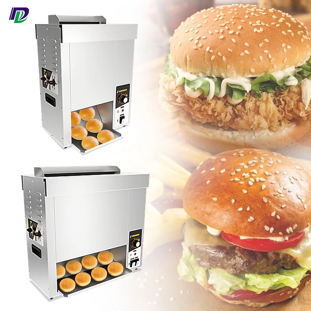 Commercial Electric Automatic Hamburger Breakfast Sandwich Patty Bun Toaster  Burger Making Bread Burger Toaster
