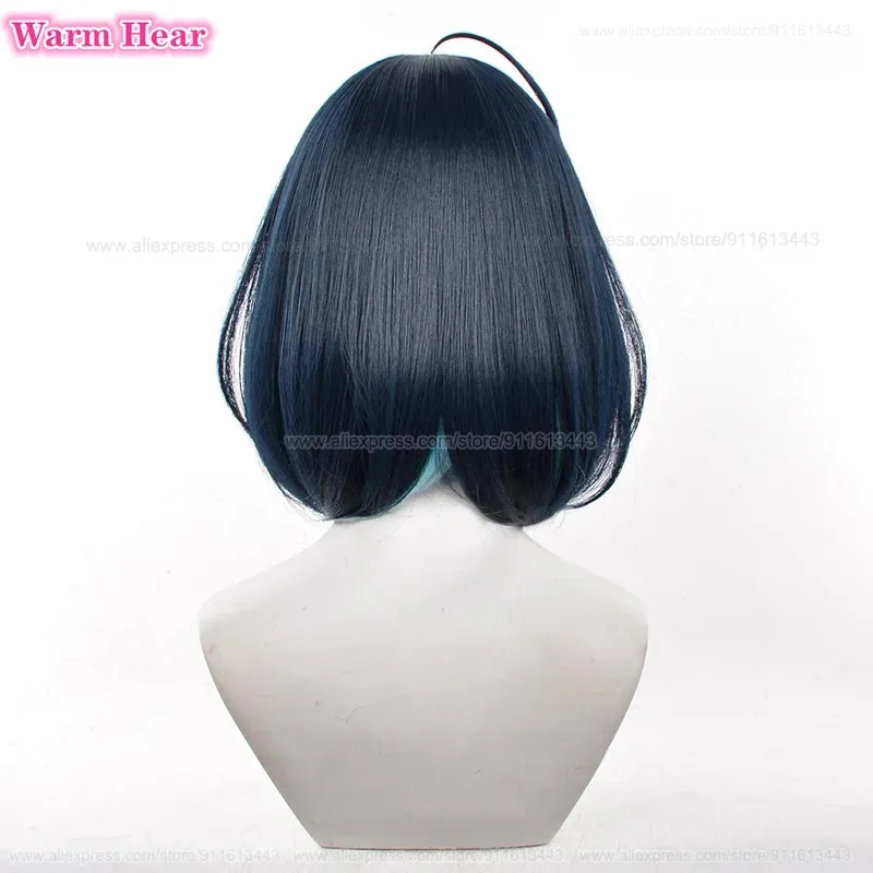 Zizi 2025 لعبة ES ساجيري Esu الاصطناعية أنيمي قصيرة 35 سنتيمتر مزدوجة لهجة اللون شعر مستعار تأثيري مقاومة للحرارة الشعر هالوين شعر مستعار للحفلات +