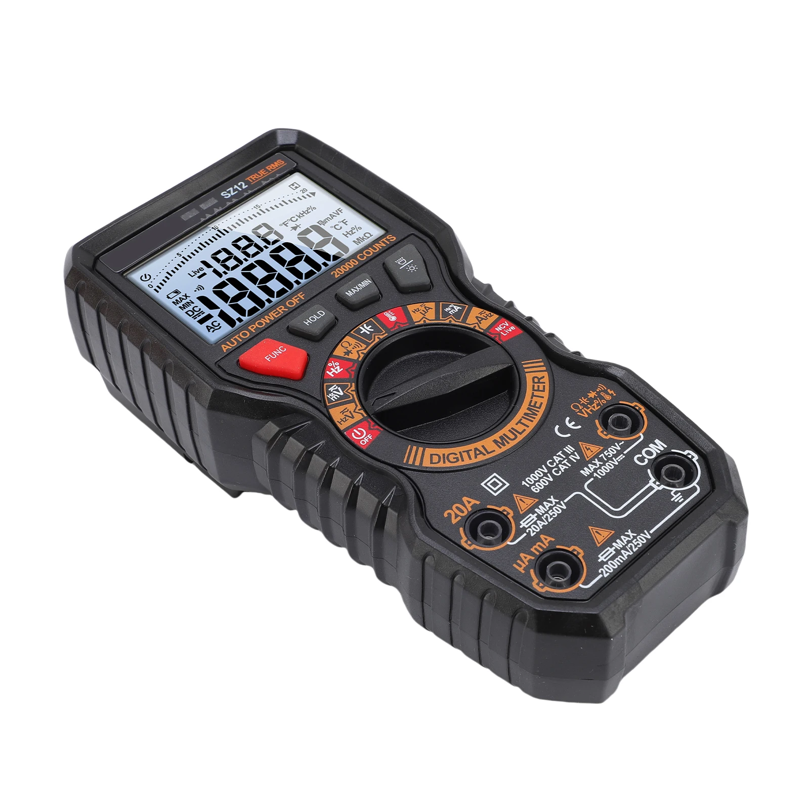 Digital Multimeter 20000 Counts, True RMS Auto-Ranging, NCV Voltage Tester, Measures AC/DC Voltage/Current, Resistance,