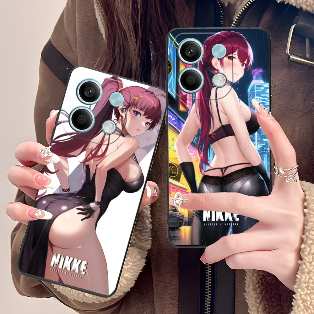 Goddess NIKKE Dolla Mobile Cell Phone Case for Xiaomi POCO M6 M5 M4 M3 X6 X5 X4 X3 F6 F5 F4 F3 F2 C40 Pro GT 5G Black Cover