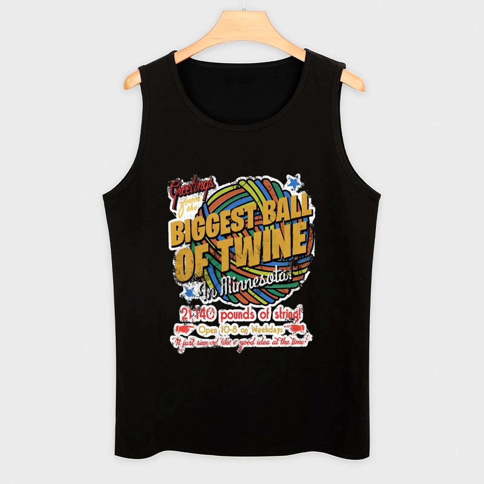 The Biggest Ball of Twine in Minnesota Tank Top Street Style Casual Tank Top Urban Sleeveless