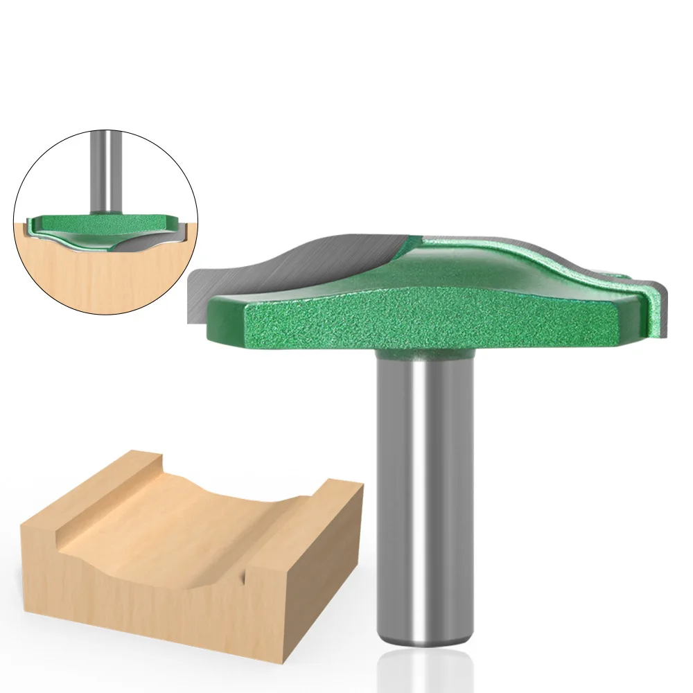 Round Nose Door Panel Router Bit 12mm Shank  Thin Trimming & Grooving Cutter for Cabinet Sliding Door