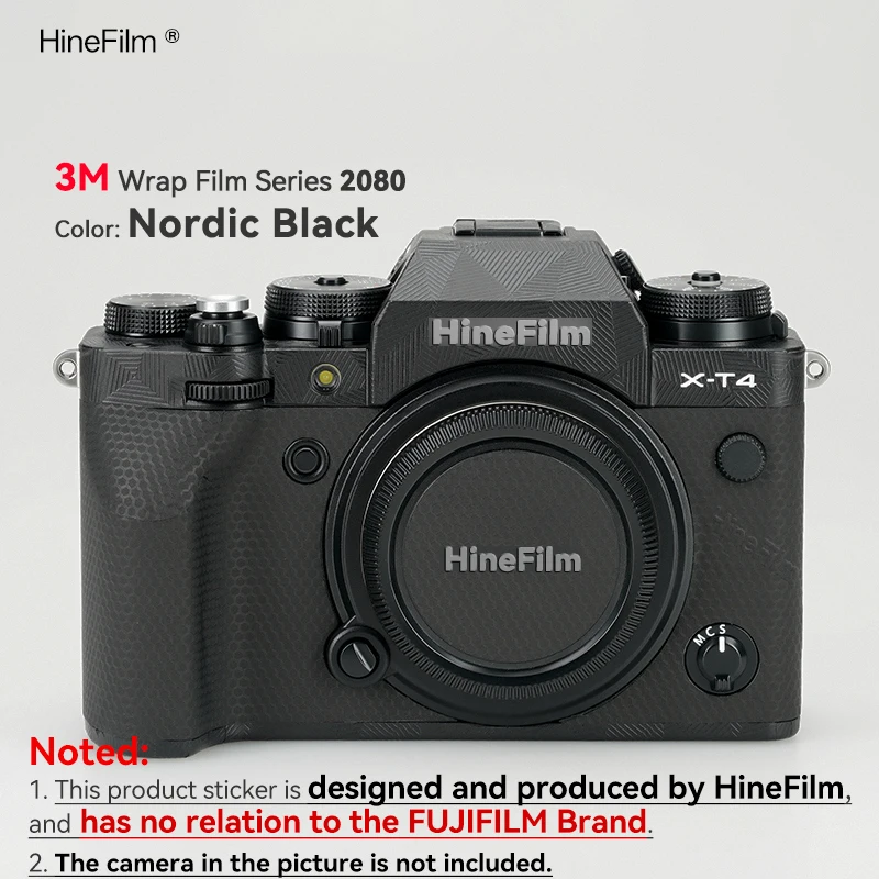 Hinefilm الجلد ل فوجي XT4 كاميرا ملصق XT 4 ملصق مائي الجلد ل فوجي فيلم X-T4 كاميرا واقية التفاف غطاء الجلد #2