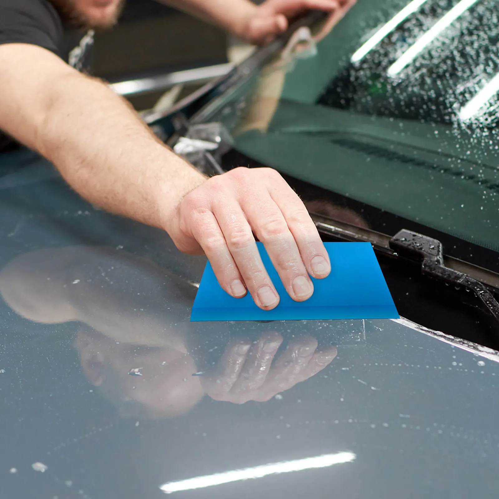 3Pcs Car Decal Application Tool Vinyl Squeegee Scraper for Interior Protection Smooth Car Film Wrap Installation Window Use