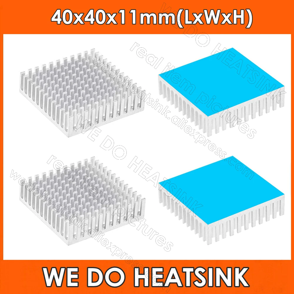 40x40x11mm White / Black / Gold / Red / Green 3D Printer Parts Heatsink Aluminum Cooling Heat Sink Radiator Heat Dissipation