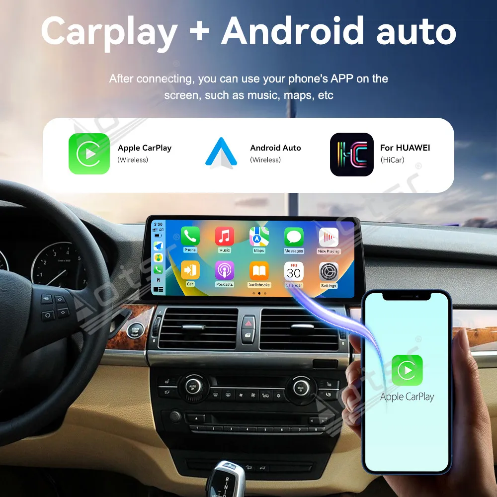 

Автомагнитола Qualcomm для BMW X5 E70 X6 E71 2007-2013 с CarPlay, 12.9 дюймов, Ultra Dual BT, Android 13, GPS-навигация, мультимедийный плеер