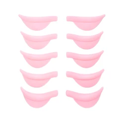 Hot 5 Pair Pink Soft Silicone Pad For Eyelash Extension Easy Curl Perming Eyelash High Quality Value Makeup Tools Accessories