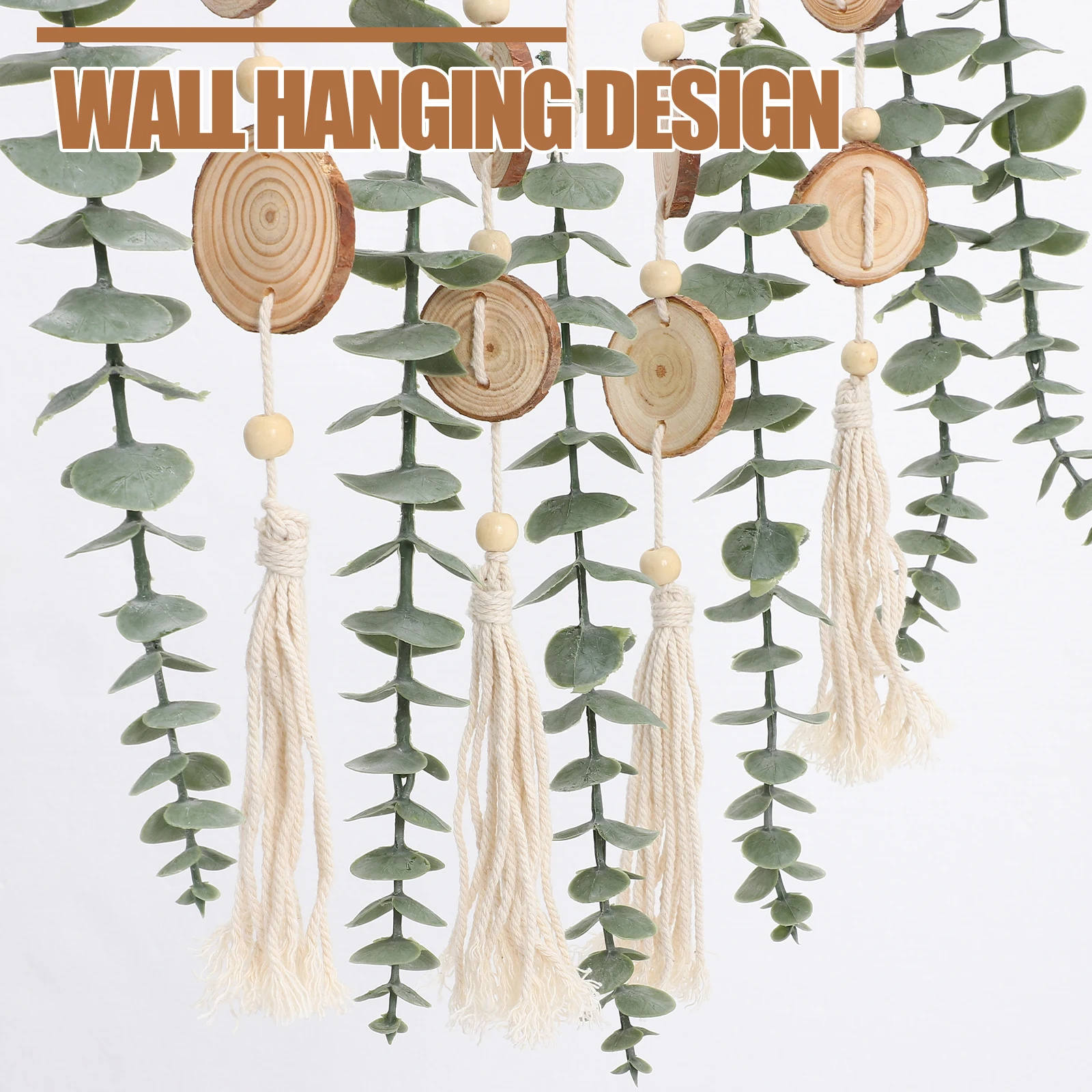 

Faux Eucalyptus Leaf Wall Pendant Artificial Hanging Leaf Decor Realistic Fake Plant for Home Party Hanging Leaves