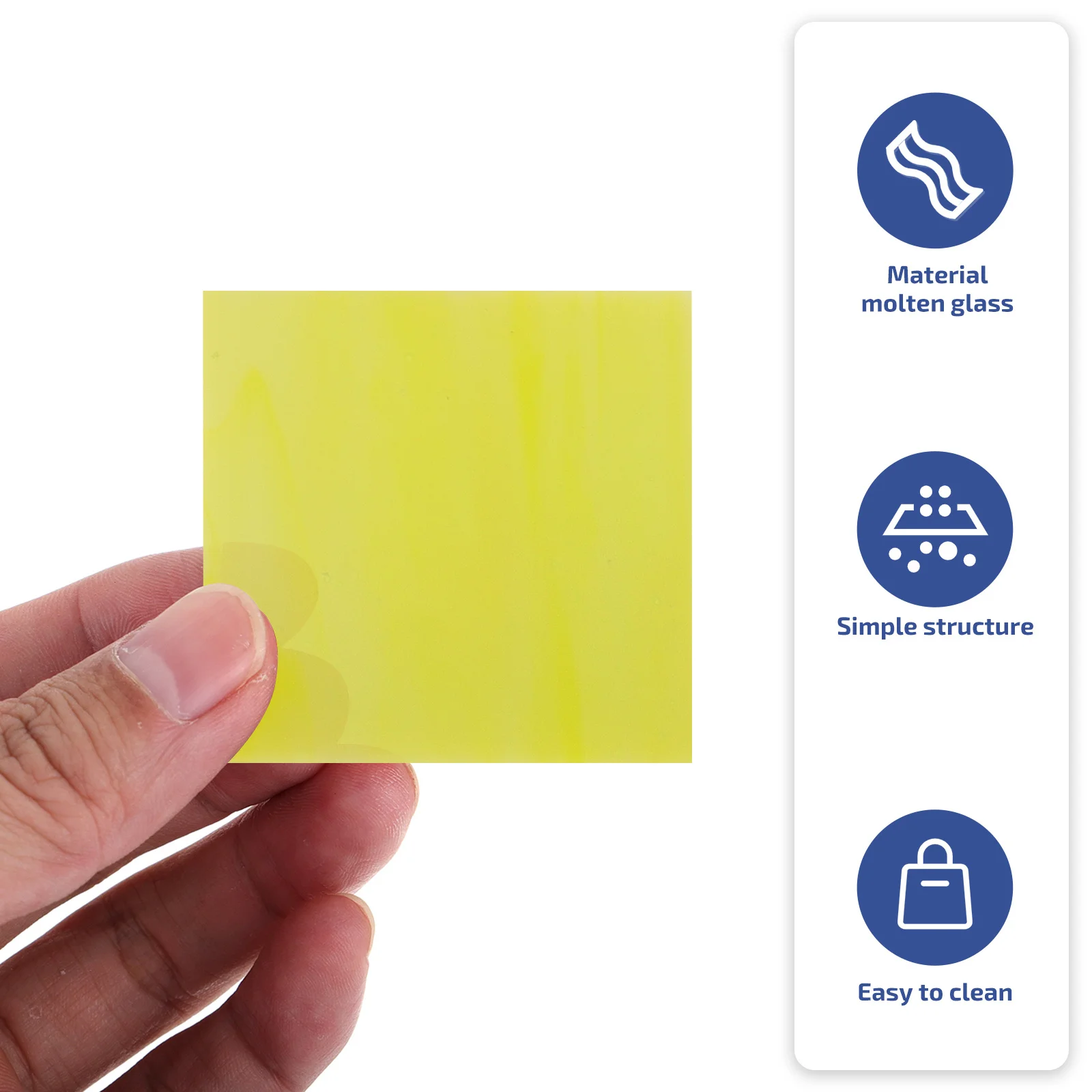 

7pcs Glass Sheets For Microwave Diy Jewelry Making Fusing Colorful Square Melt Sheets Decorative Hot Kiln Fusing Accessories