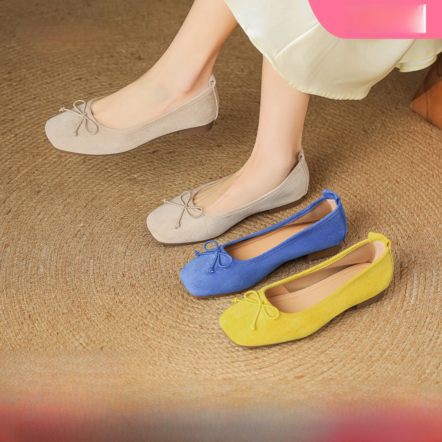 dusto-spring-2026-women's-ballet-flat-shoes-soft-surface-slip-on-anti-slip-rubber-sole-square-head-flat-heel-fashionable