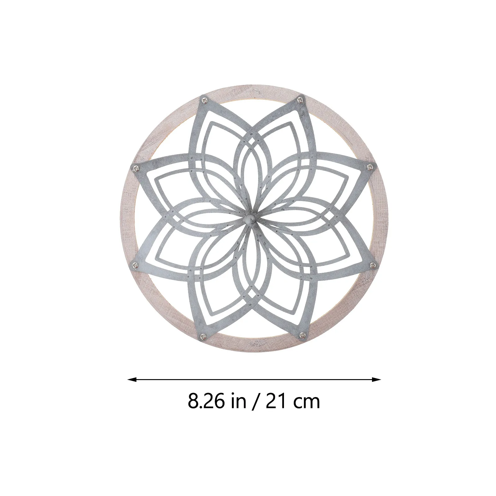 Vintage Iron Flower Shaped Wall Pendant Decor for Indoor Outdoor Use Home Living Room Bedroom Office Garden Metal Wall Art