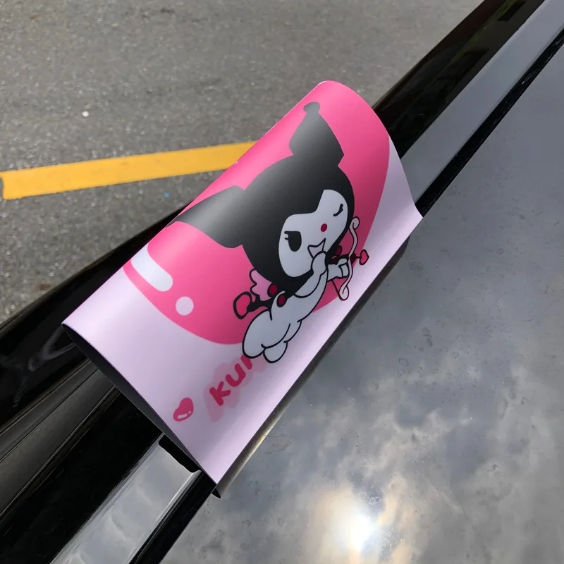 Sanrio Kuromi Car Washing Labels Cartoon Creative PVC Waterproof Washing Mark Door Tag Stickers Car Rear Tail Cover Decorative