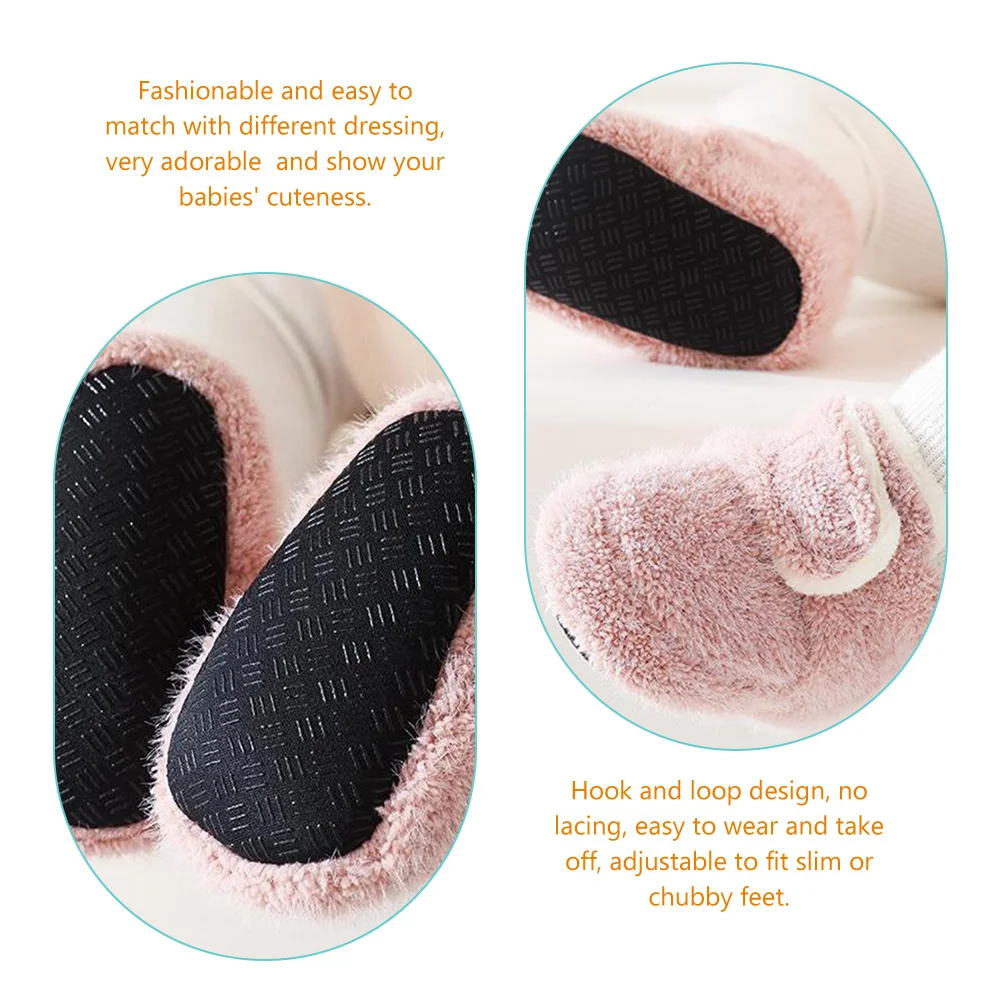 

1Pair Infant Walking Shoes Breathable Toddler Non Slip Warm Baby Crib Shoes Durable Casual Comfortable Footwear