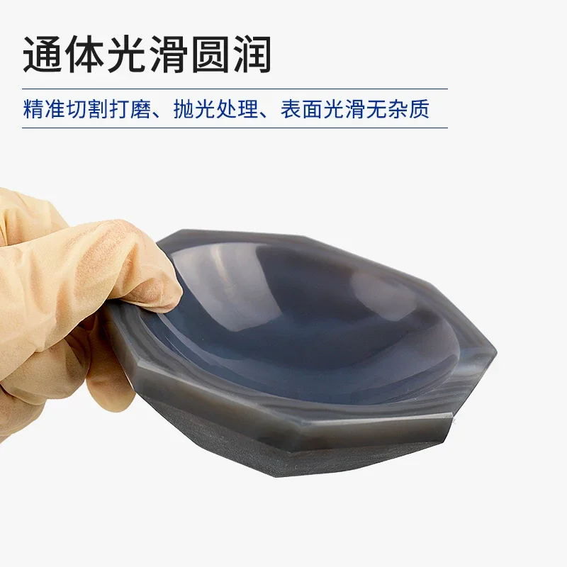 Natural agate mortar grinding bowl high quality anti-wear resistant rod tank inner diameter 60mm80mm100mm laboratory