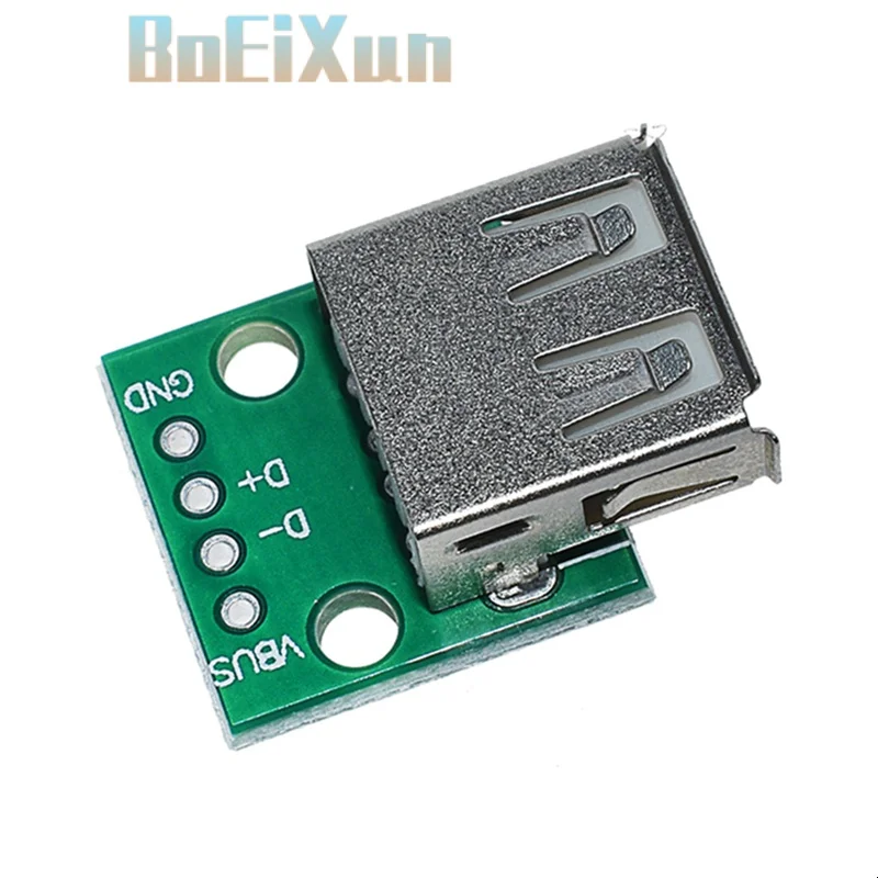 Imagem -04 - Micro Mini Usb Tipo-c Masculino Usb 2.0 3.0 3.1 Conector Fêmea Interface para 2.54 mm Dip Pcb Conversor Adaptador Breakout Board 10 Peças