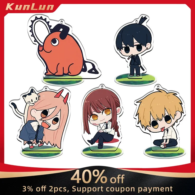 

9CM Mini Chainsaw Man Acrylic Stand Denji Acrylic Pendant Pochita Figure Power Statue Devil Doll Makima Desk Ornaments Toys Boy