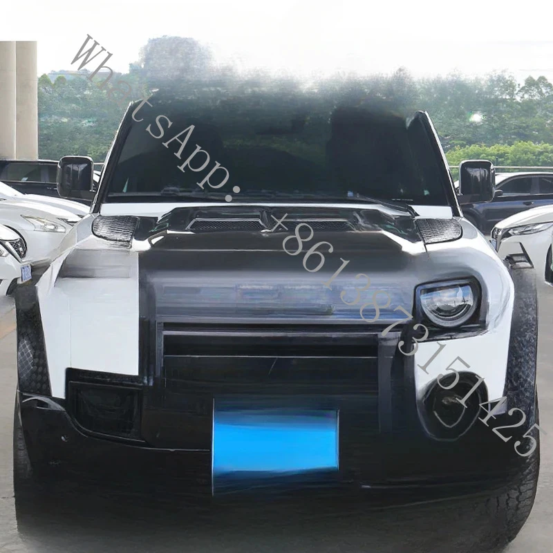 

Suitable Defender 2020-2025 90 110 130 L663 Front Bumper Spoiler ROCK with Lights Lip Rear Kit
