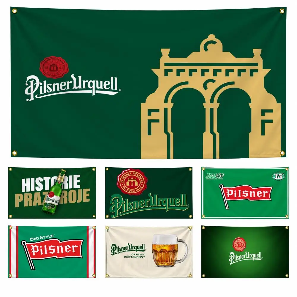 Brand P-Pilsner Urquell Flags Wide Fabric Wall Decor for Bedroom Dorm Gaming Room Garage Gift